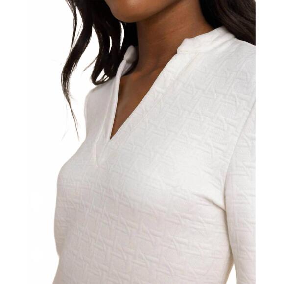 NEW SOUTHERN TIDE oren quilted dress in sand white